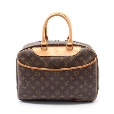 LOUIS VUITTON Deauville Bowling Vanity Monogram Handbag M47270 PVC Used Women