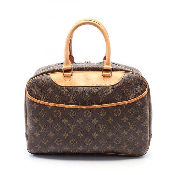 LOUIS VUITTON Deauville Bowling Vanity Monogram Handbag M47270 PVC Used Women
