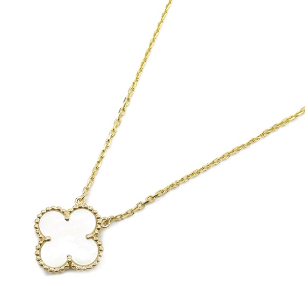 Van Cleef & Arpels Vintage Alhambra Necklace 18KYG Gold Mother of pearl Used