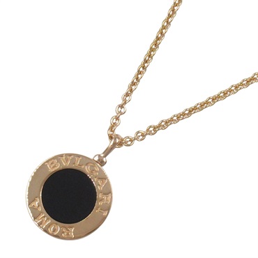 BVLGARI Bvlgari Bvlgari Onyx Diamond Necklace 18KRG Pink Rose Gold Used women