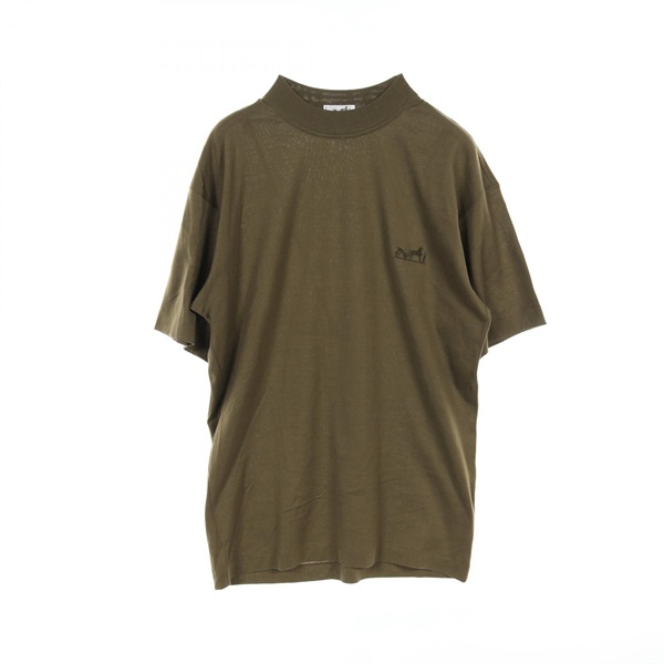 HERMES T-shirt S size short sleeves cotton Khaki Used mens