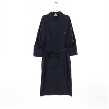 HERMES Chaine dAncre #34 Dress 3E0548DX cotton Navy Used