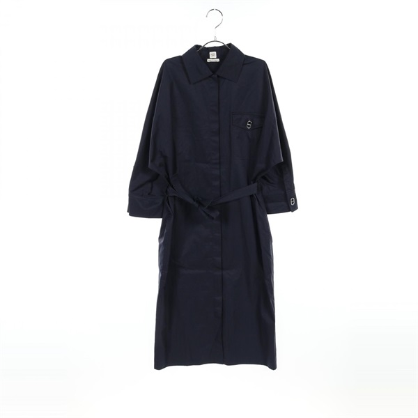 HERMES Chaine dAncre #34 Dress 3E0548DX cotton Navy Used