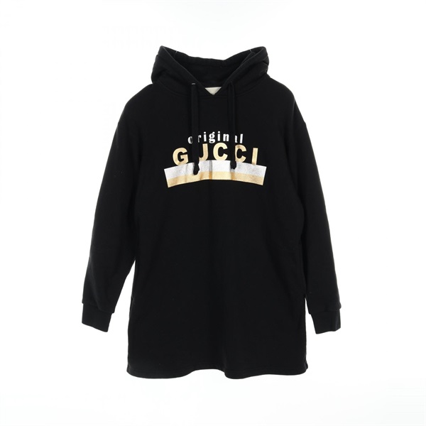 GUCCI original Dress #XS hoodie 610127 cotton Black Used Women