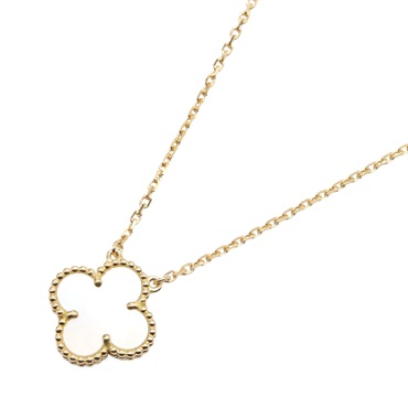 Van Cleef & Arpels Vintage Alhambra Necklace 18KYG Gold Mother of pearl Used