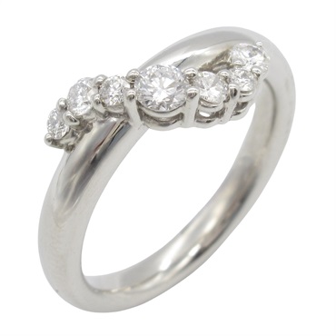 JEWELRY Diamond Ring Pt900 Platinum Used women US size 5.5