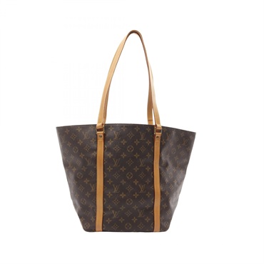 LOUIS VUITTON Sac Shopping Monogram Tote Bag M51108 PVC Brown Used Women