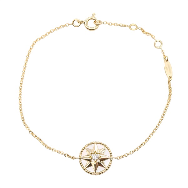 Dior Rose Devan Bracelet 18KYG Yellow Gold Diamond Mother of pearl Used Women