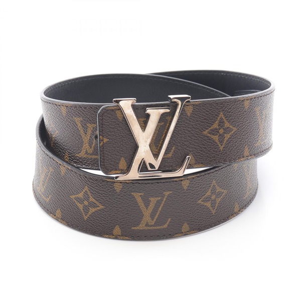 LOUIS VUITTON Ceinture LV Initial 40MM belt M9821 Monogram canvas 113cm used men