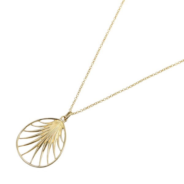 TIFFANY＆CO Villa Paloma Palm Necklace Pendant 18KYG Yellow Gold Used women