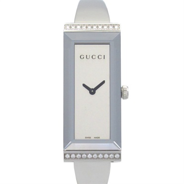 GUCCI G-frame Diamond Wrist Watch 127.5 Quartz Stainless Steel Used Women