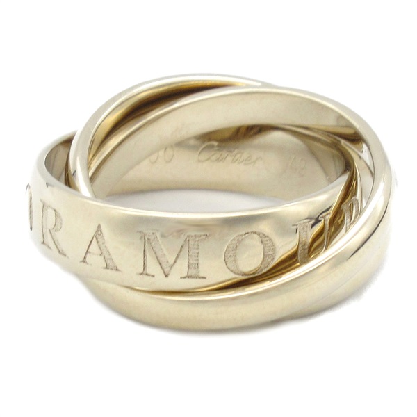 CARTIER Trinity Ring 18KYG RG WG Yellow White Rose Gold used US size 5.25 #49