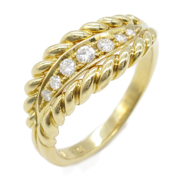 JEWELRY Diamond Ring 18KYG Yellow Gold Used Women US size 6.75