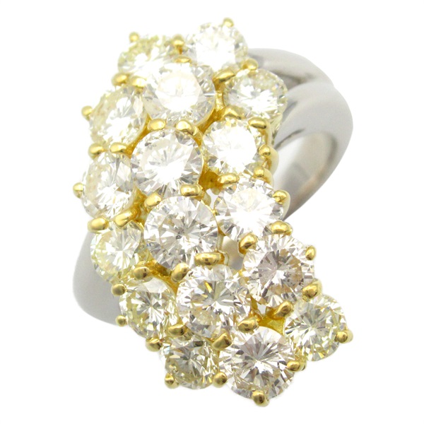 JEWELRY Diamond Ring Pt900 Platinum 18KYG Gold Used women Us size 5.25