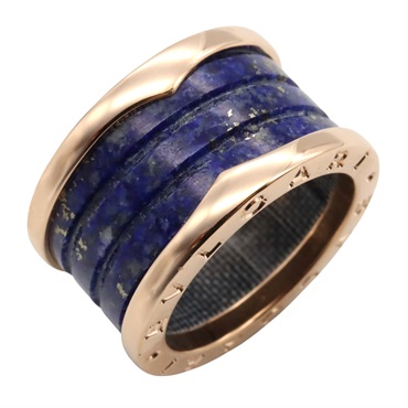 BVLGARI B-zero1 Ring 4-Band Lapis Lazuli 18KPG Gold Blue Used US size 5 unisex