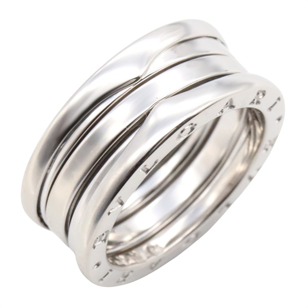 BVLGARI B-zero1 Ring 3 bands 18KWG White Gold Used unisex US size 5.25 #51