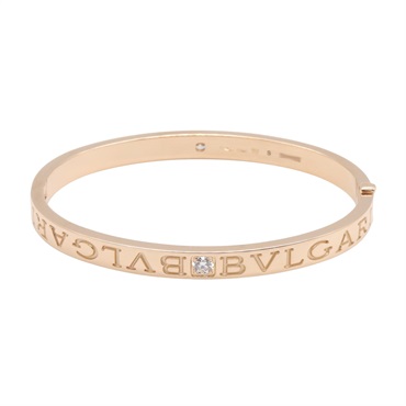 BVLGARI BVLGARI 2P Diamond Bracelet 18KPG Pink Rose Gold Used Women