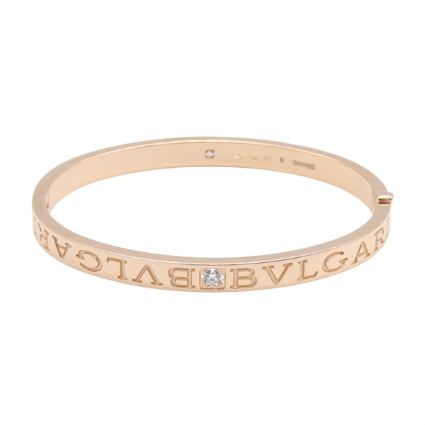 BVLGARI BVLGARI 2P Diamond Bracelet 18KPG Pink Rose Gold Used Women