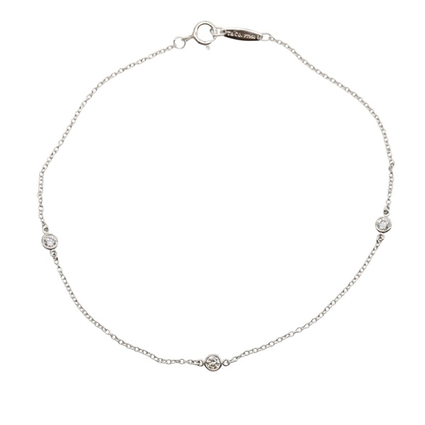 TIFFANY＆CO By the Yard Diamond Bracelet Pt950 Platinum Used Women