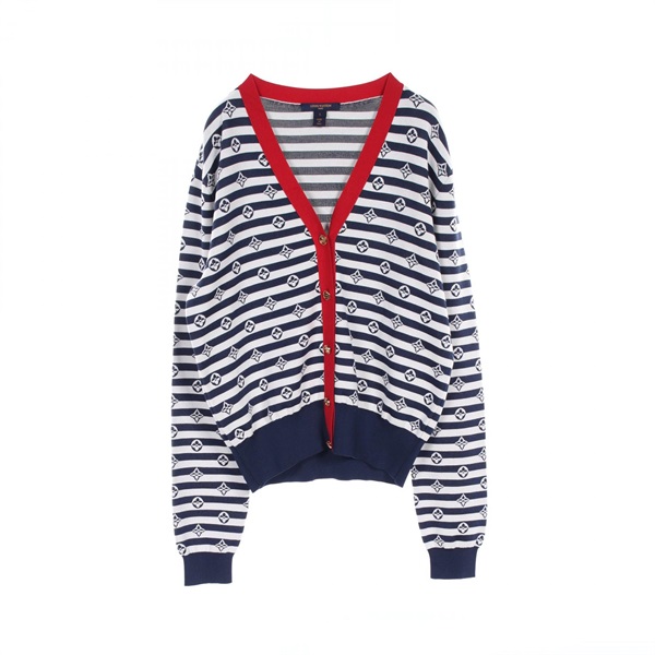 LOUIS VUITTON LV Escal logo border ensemble cardigan FJKC03VZJ silk wool cotton