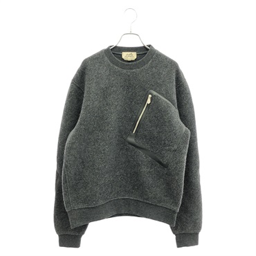 HERMES Tops Sweat shirts 467700HA wool Gray Used mens size S