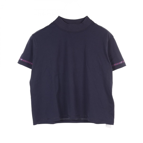 HERMES Kanoe T-shirt #36 short sleeves 3E4621DL cotton Navy Red