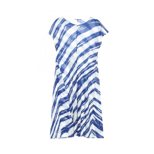 PLEATS PLEASE Sleeveless Dress PP21-JH715 Polyester Blue White #4 Used Women