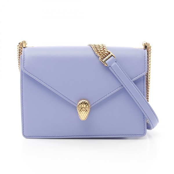 BVLGARI Serpenti Forever Chain Shoulder Bag leather Purple Used Women GHW