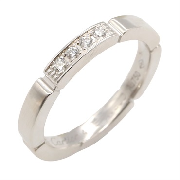 CARTIER Mayon PANTHERE Ring 18KWG White Gold Diamond Used US size 4 #47 women