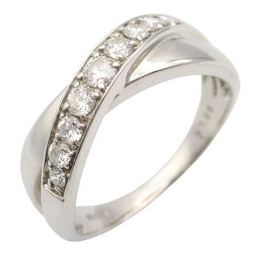JEWELRY Diamond Ring Pt900 Platinum Used women US size 9.5