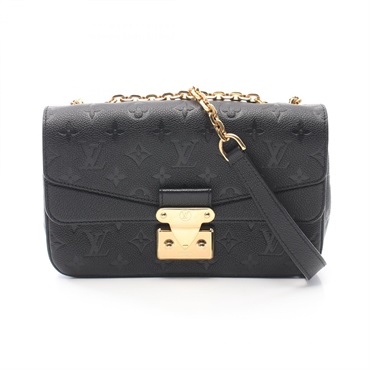 LOUIS VUITTON Marceau Shoulder Bag M46200 Monogram empreinte leather Black Used