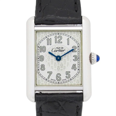 CARTIER Must tank Vermeille SM Wrist Watch W1014254 Quartz Silver925 Used Women