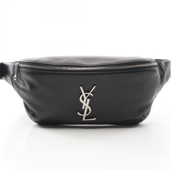 SAINT LAURENT Bum Waist bag 59007603U0E1000 Lamb leather Black NEW unisex