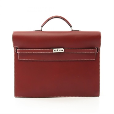 HERMES Kelly Depeche 38 Briefcase business bag G Chamonix Rouge H Used SHW