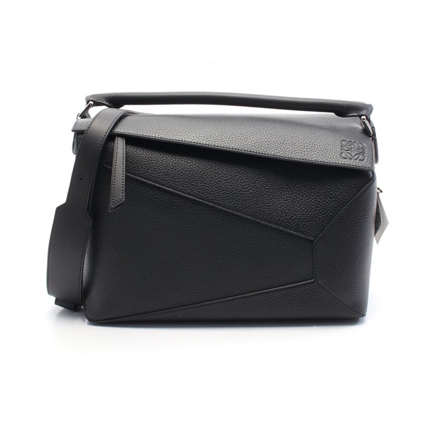 LOEWE Puzzle Edge Large Shoulder Handbag B510P00X051100 leather Black NEW Women