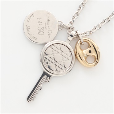Christian DIOR HOMME Necklace pendant charms collier Stainless Steel