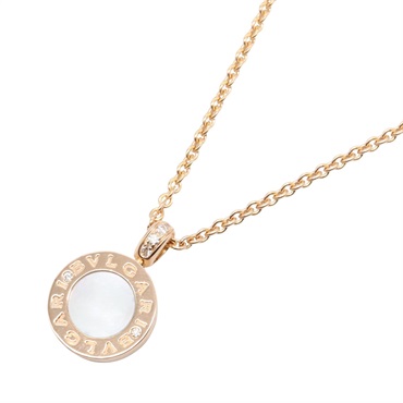 BVLGARI BVLGARI Onyx Mother of Pearl Diamond Necklace 18KPG Pink Rose Gold used
