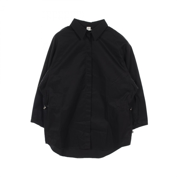 HERMES Long sleeve shirt 4E0645DV cotton Black Used Women size 36