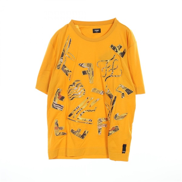 FENDI T-shirt short sleeve FY0936 AITX cotton Yellow Used mens #L