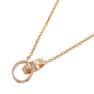CARTIER Baby Love Necklace 18KPG Pink Rose Gold Used unisex Pendant