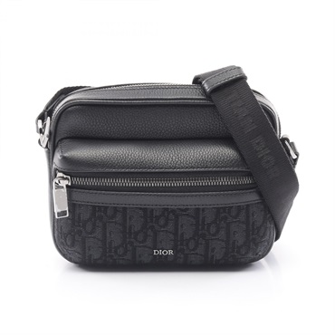 Dior Rider 2.0 Zip Messenger Mini Oblique Jacquard Shoulder Bag Black Used mens
