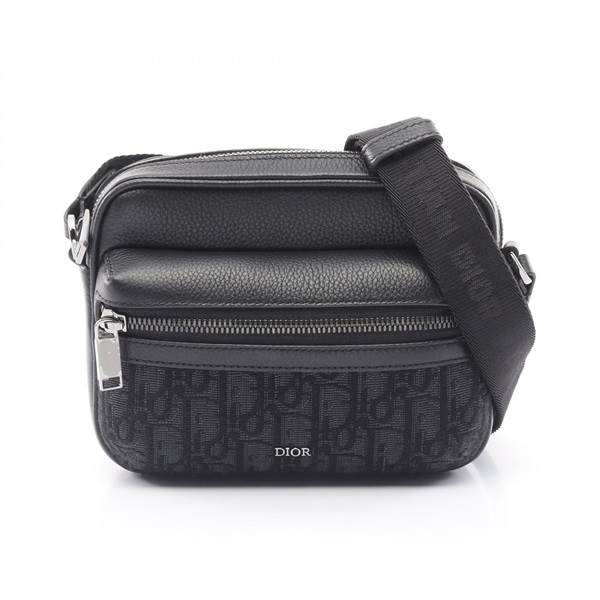 Dior Rider 2.0 Zip Messenger Mini Oblique Jacquard Shoulder Bag Black Used mens