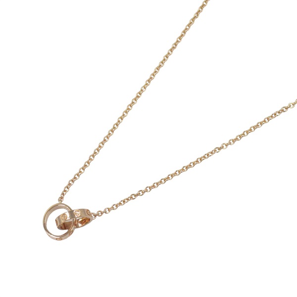 CARTIER Baby Love Necklace 18KRG Pink Rose Gold Used Women Pendant