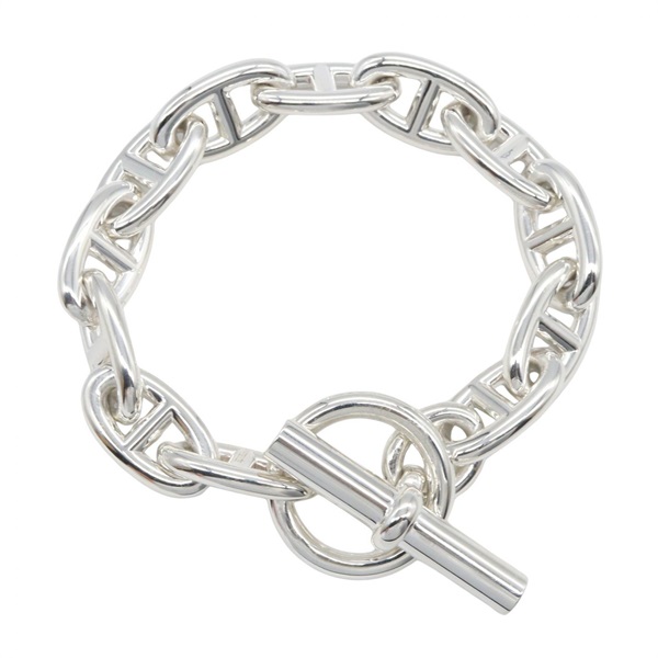 HERMES Chaine D'ancre GM Bracelet Bangle Silver 925 Used Women