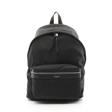 SAINT LAURENT City Rucksack Backpack zip 534967FAEBS1000 Nylon leather Black