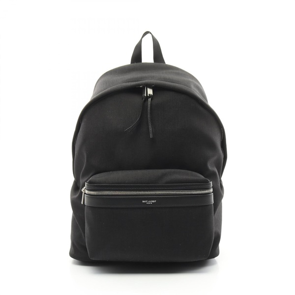 SAINT LAURENT City Rucksack Backpack zip 534967FAEBS1000 Nylon leather Black