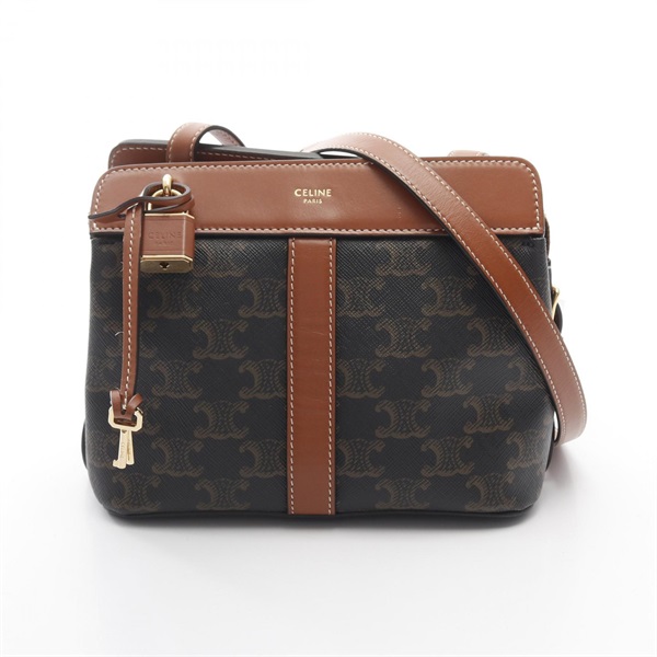 CELINE Teen Cabas De France Triomphe Shoulder Bag 191992BZJ canvas leather used