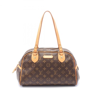 LOUIS VUITTON Montorgueil PM Shoulder Bag M95565 Monogram leather Brown Used LV