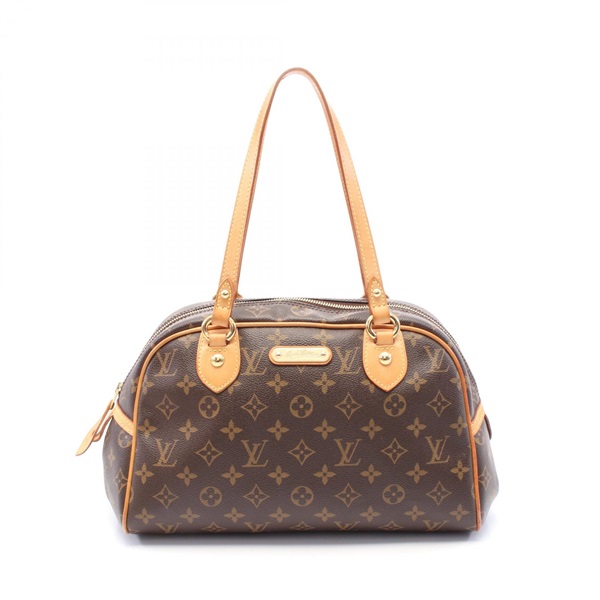 LOUIS VUITTON Montorgueil PM Shoulder Bag M95565 Monogram leather Brown Used LV