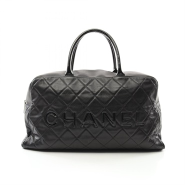 CHANEL Matelasse Hand Bag A15685 leather Black Used Women SHW CC Coco